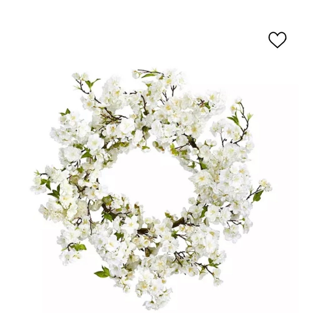 Nearly Natural Cherry Blossom Wreath